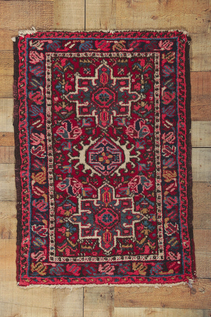 2 x 3 Vintage Persian Heriz Rug 78347