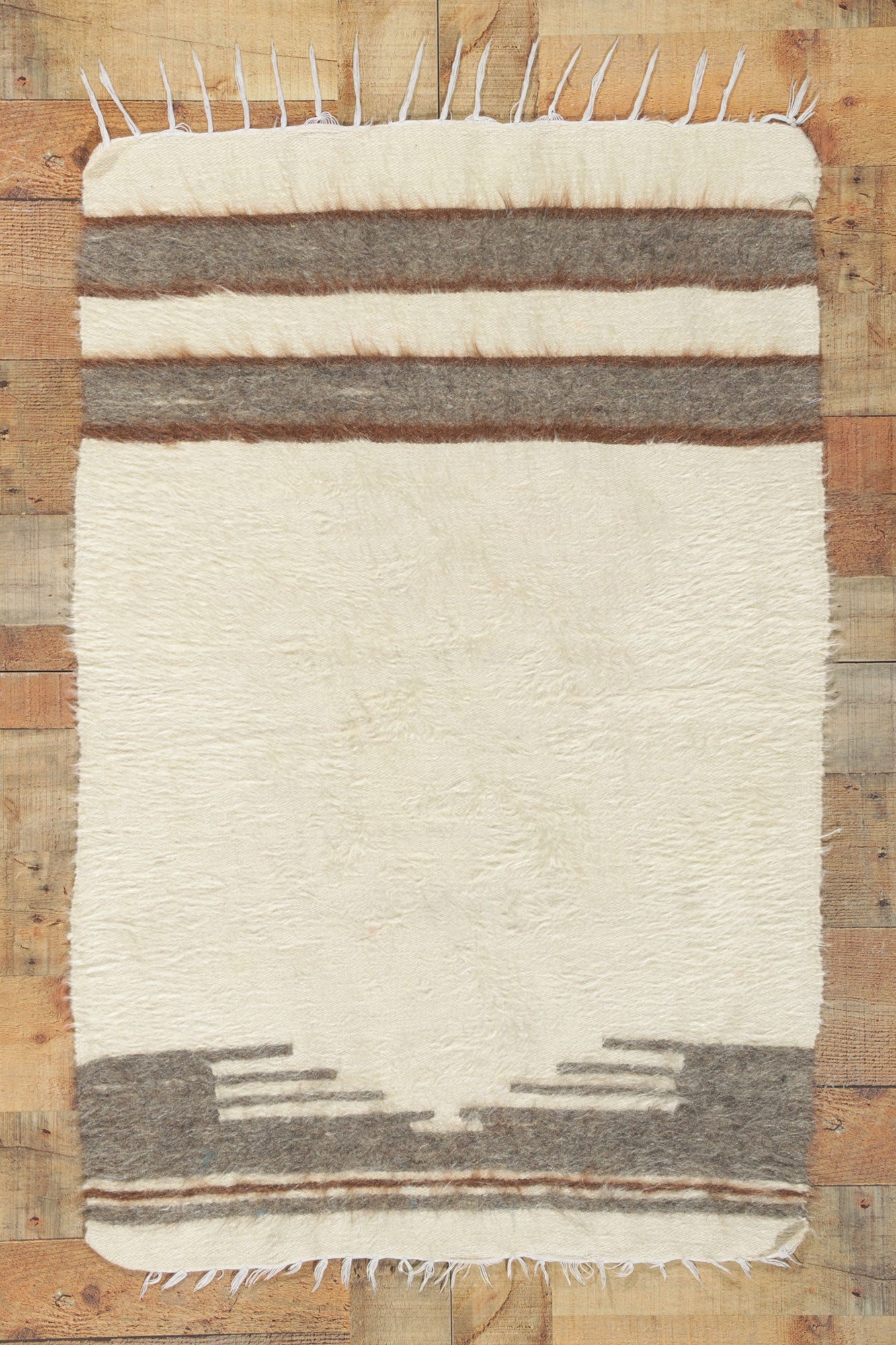 2 x 4 Turkish Angora Wool Kilim Rug 53846