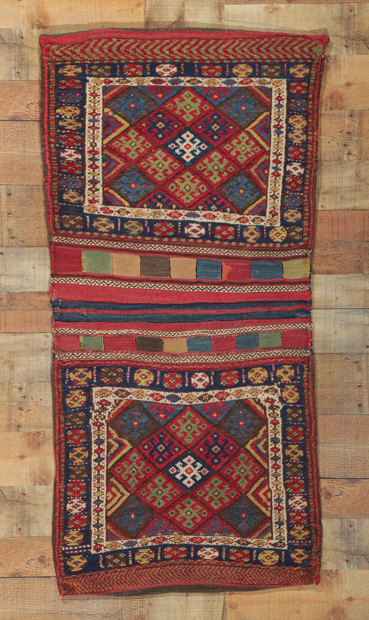 2 x 5 Antique Kurdish Jaf Saddlebag 78192
