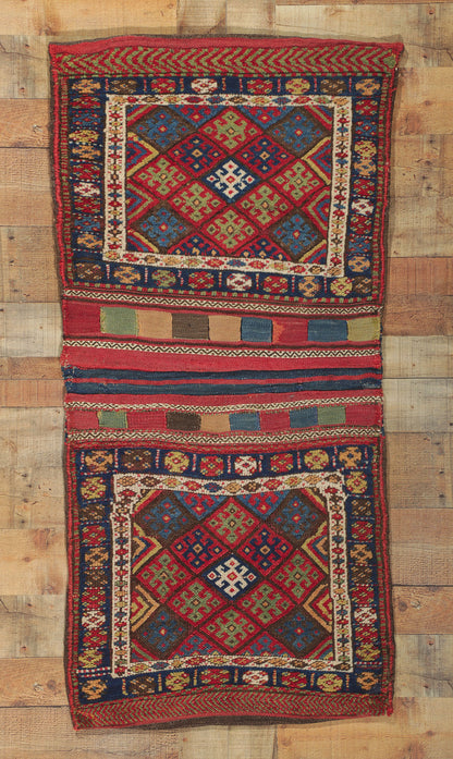 2 x 5 Antique Kurdish Jaf Saddlebag 78192