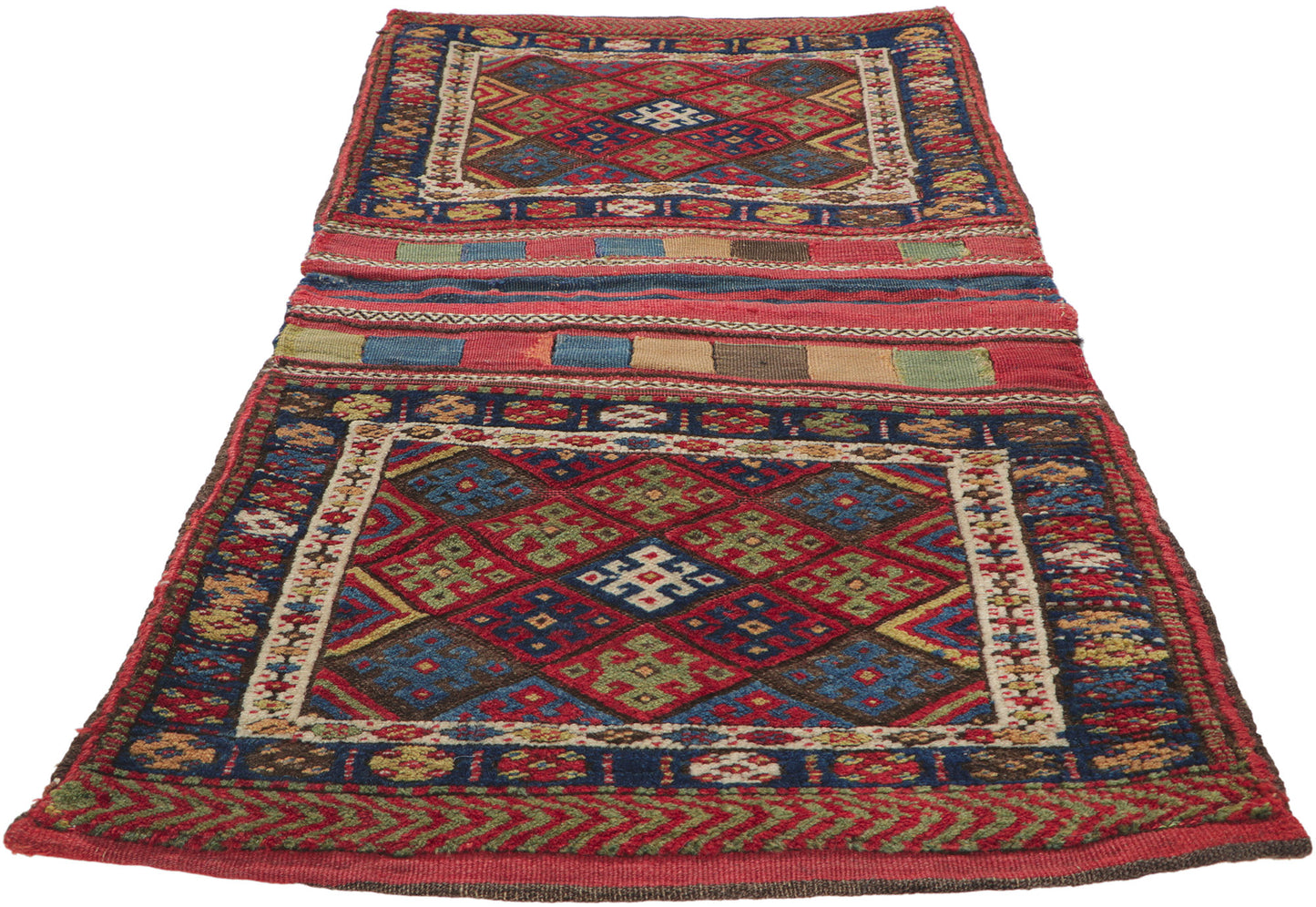 2 x 5 Antique Kurdish Jaf Saddlebag 78192