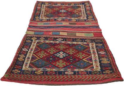 2 x 5 Antique Kurdish Jaf Saddlebag 78192