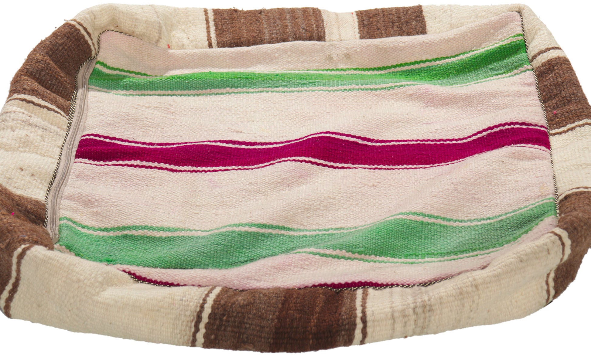 2 x 2 x 1 Vintage Moroccan Kilim Pouf 78440