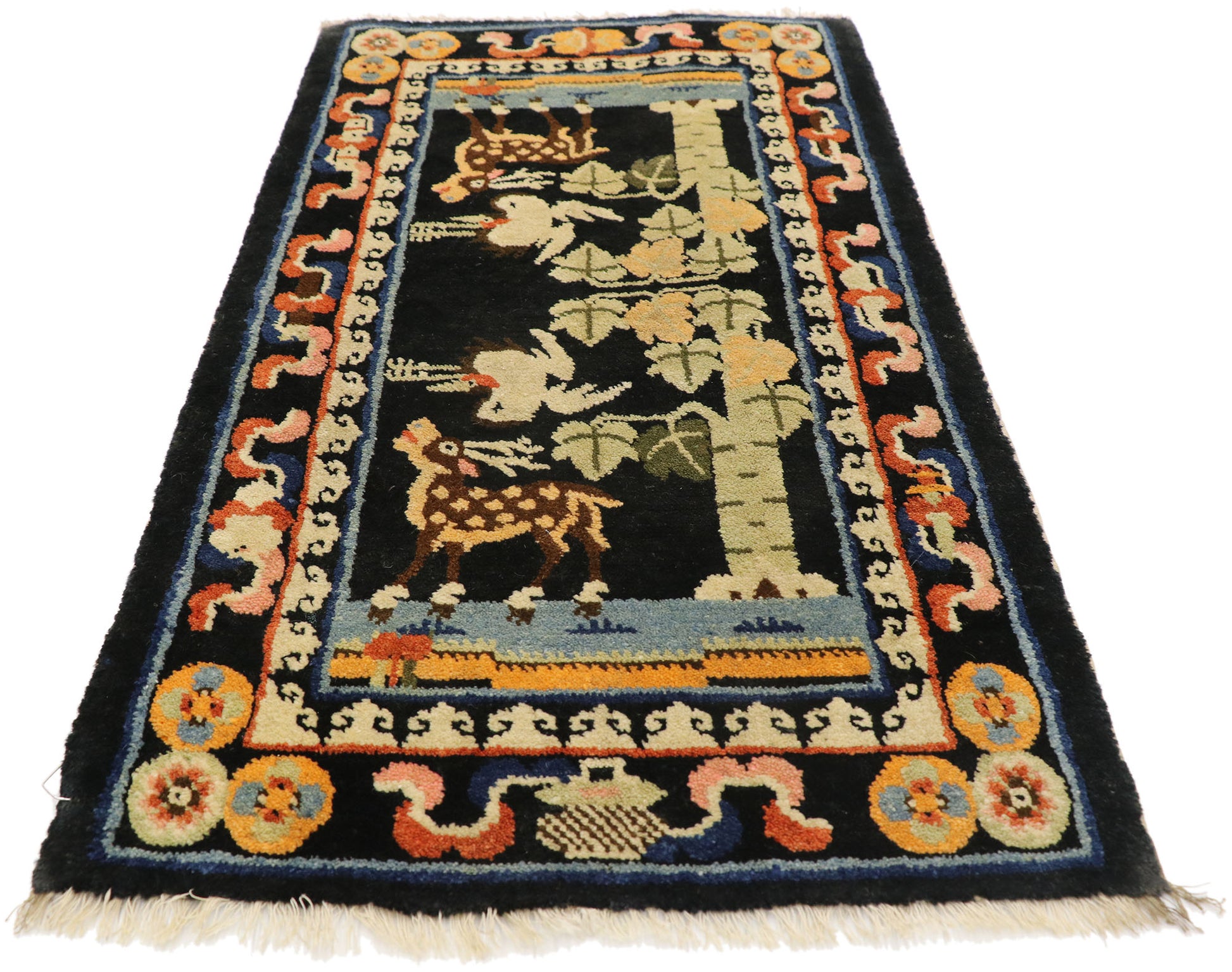 2 x 3 Antique Chinese Art Deco Rug 77414