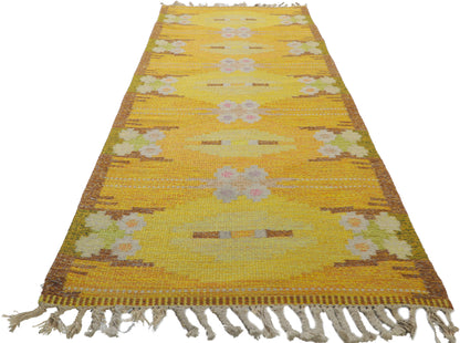 3 x 8 Ingegerd Silow Vintage Swedish Rollakan Rug 78507