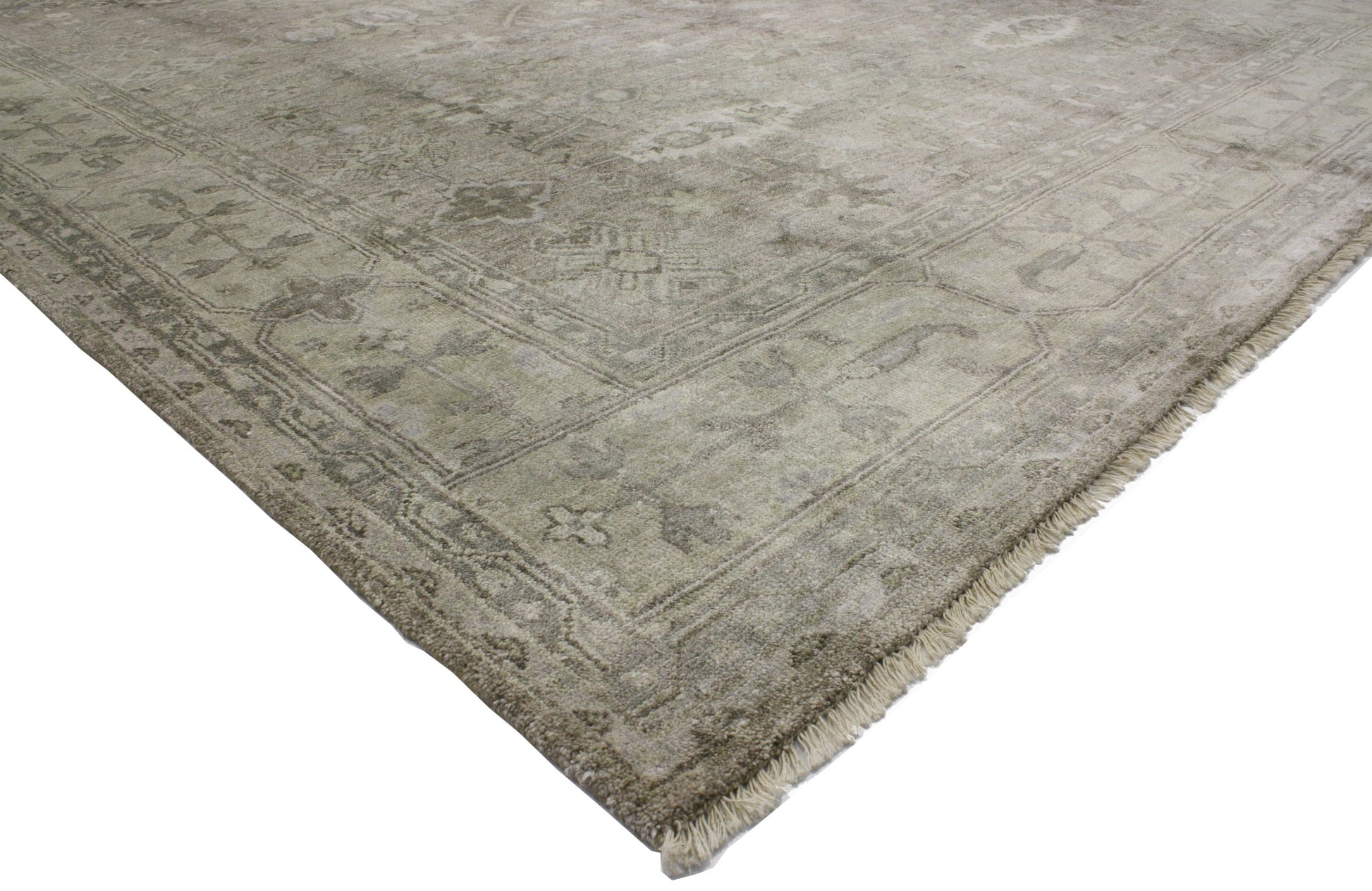 9 x 12 Modern Gray Oushak Rug 30026