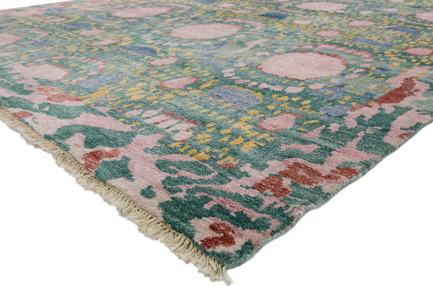 9 x 12 Contemporary Ikat Silk Rug 30034