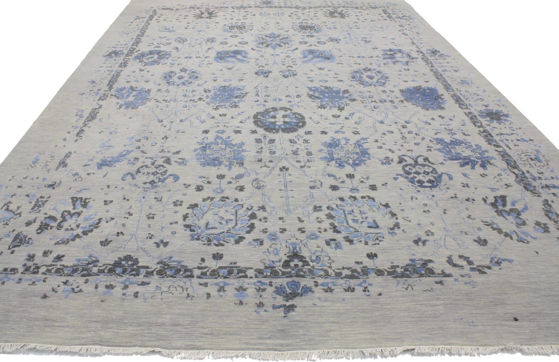 10 x 14 Contemporary Erased Rug 30156