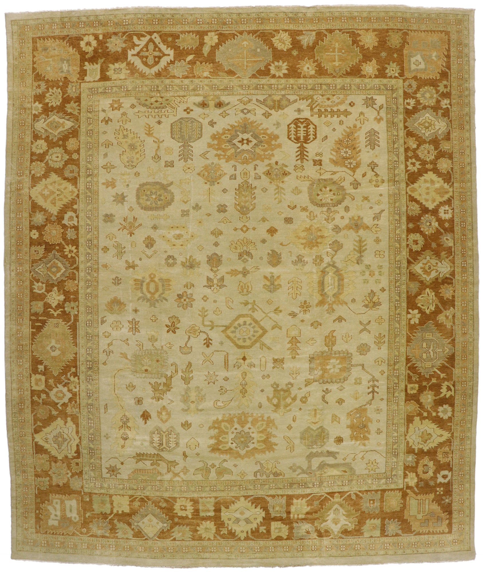 12 x 15 Vintage-Inspired Oushak Rug 30175