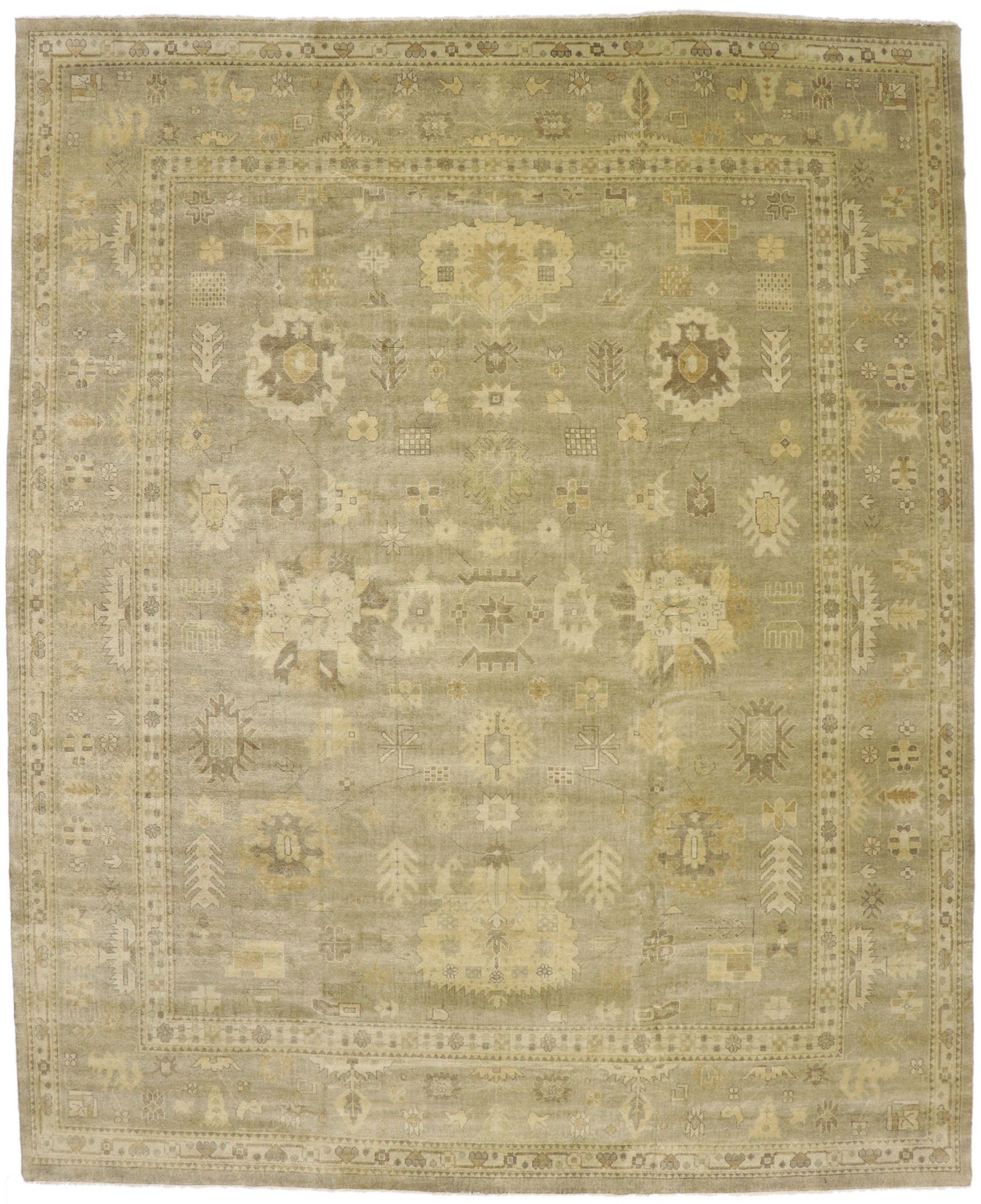 12 x 15 Vintage-Inspired Oushak Rug 30183