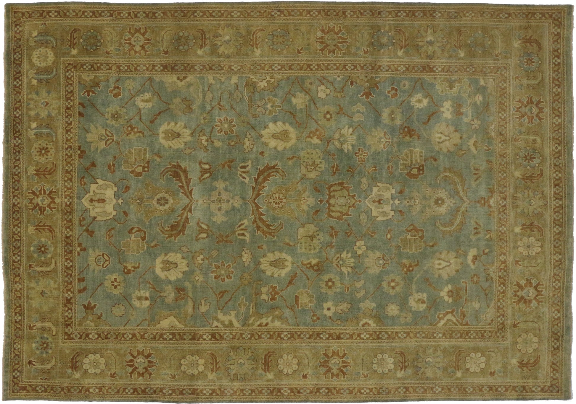 9 x 13 Vintage-Inspired Oushak Rug 30186