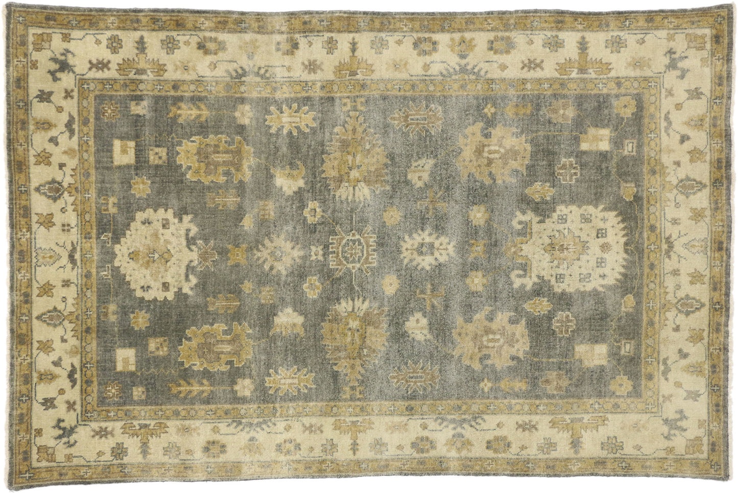 6 x 9 Vintage-Inspired Oushak Rug 30189