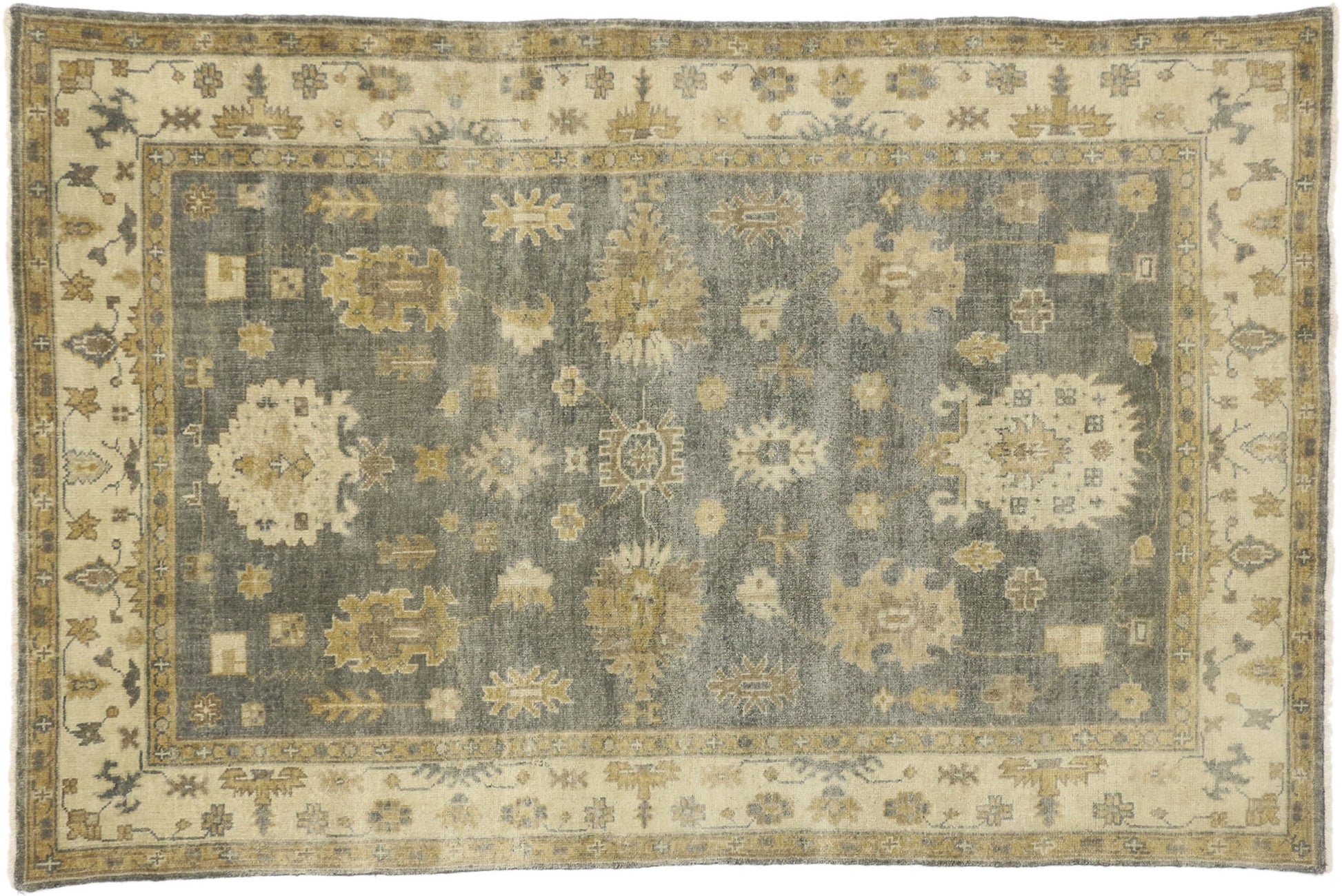 6 x 9 Vintage-Inspired Oushak Rug 30189