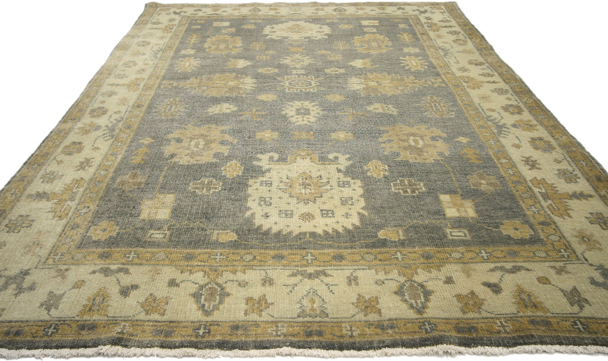 6 x 9 Vintage-Inspired Oushak Rug 30189