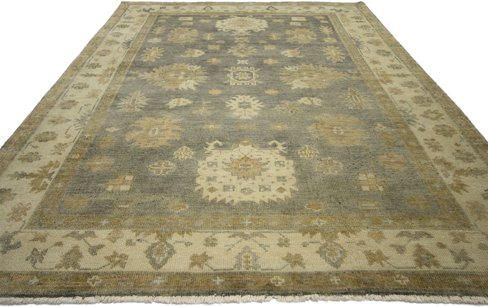 6 x 9 Vintage-Inspired Oushak Rug 30190
