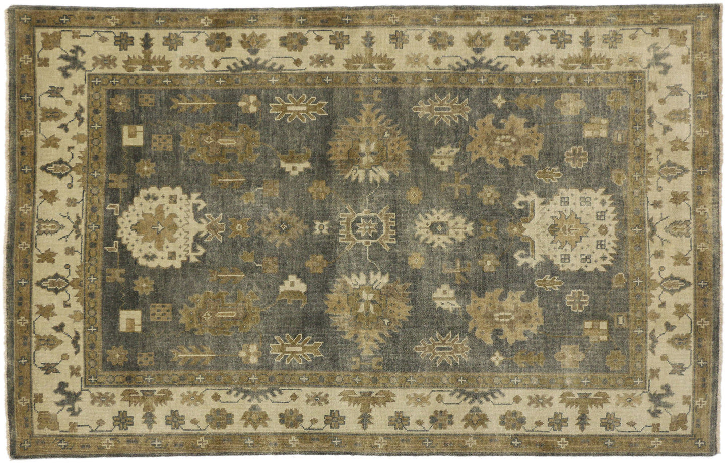 6 x 9 Vintage-Inspired Oushak Rug 30191