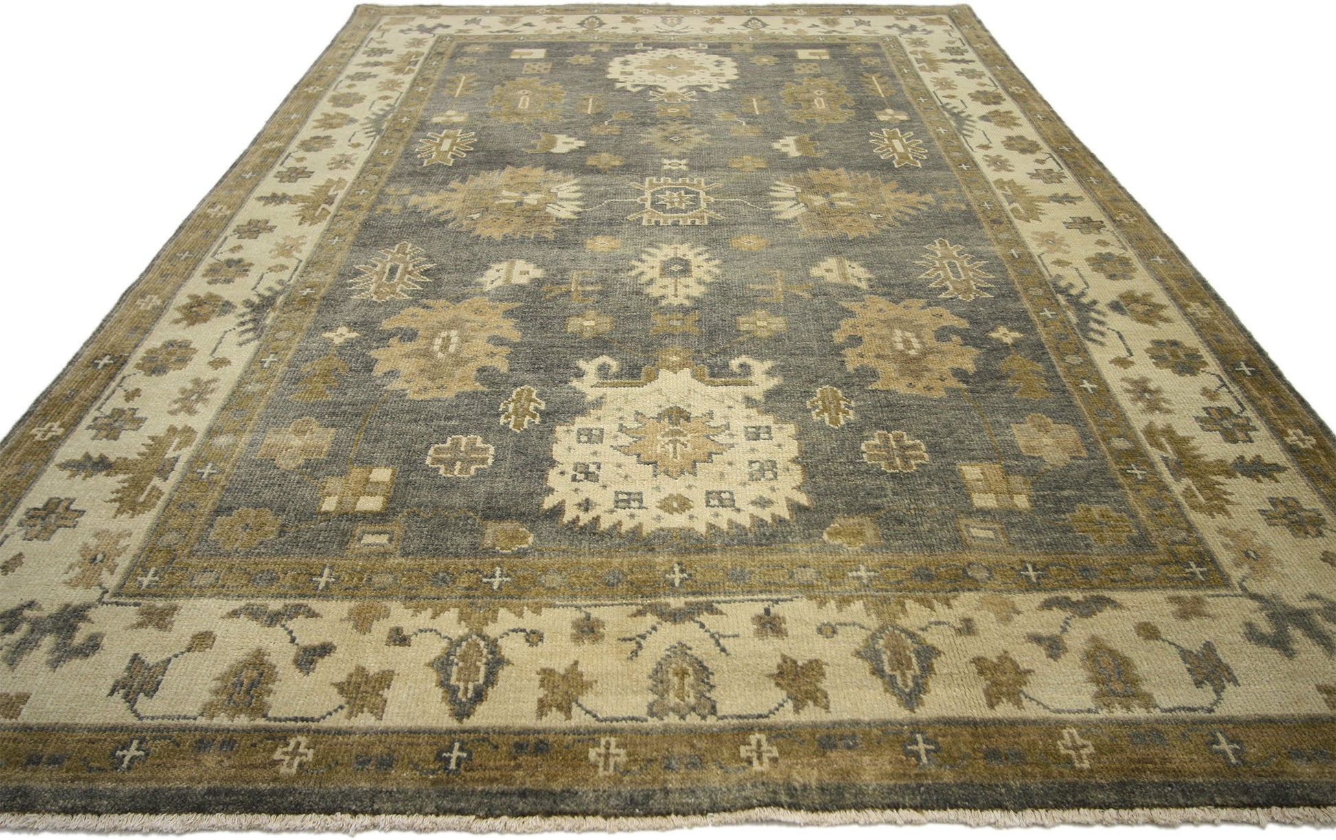6 x 9 Vintage-Inspired Oushak Rug 30191