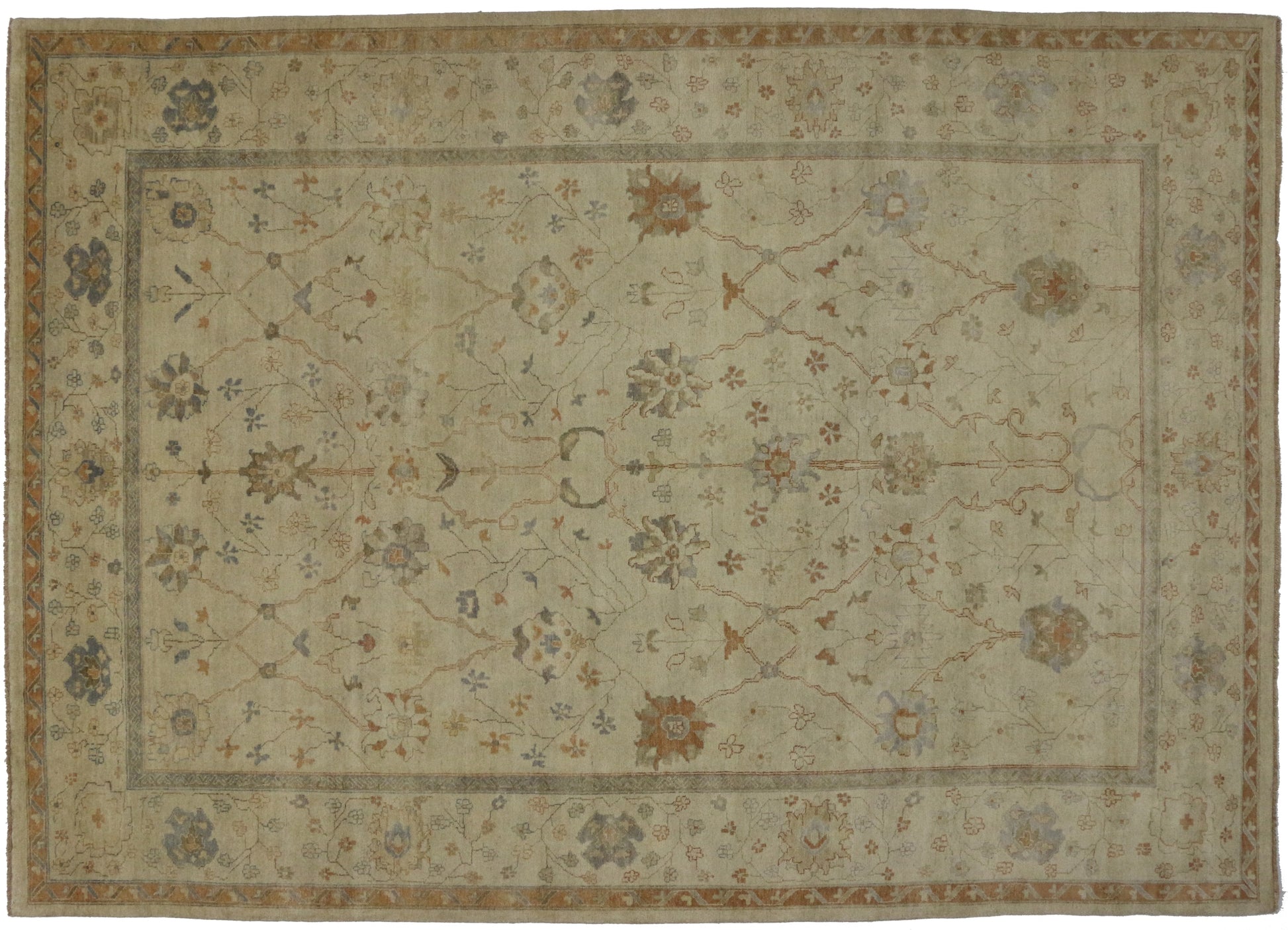 10 x 14 Antique Oushak Rug 30198