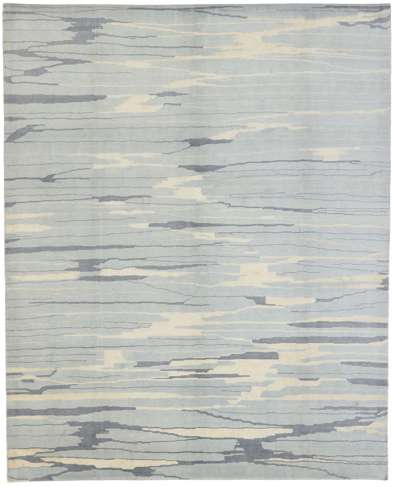 8 x 10 Contemporary Abstract Seaside Biophilic Rug 30232