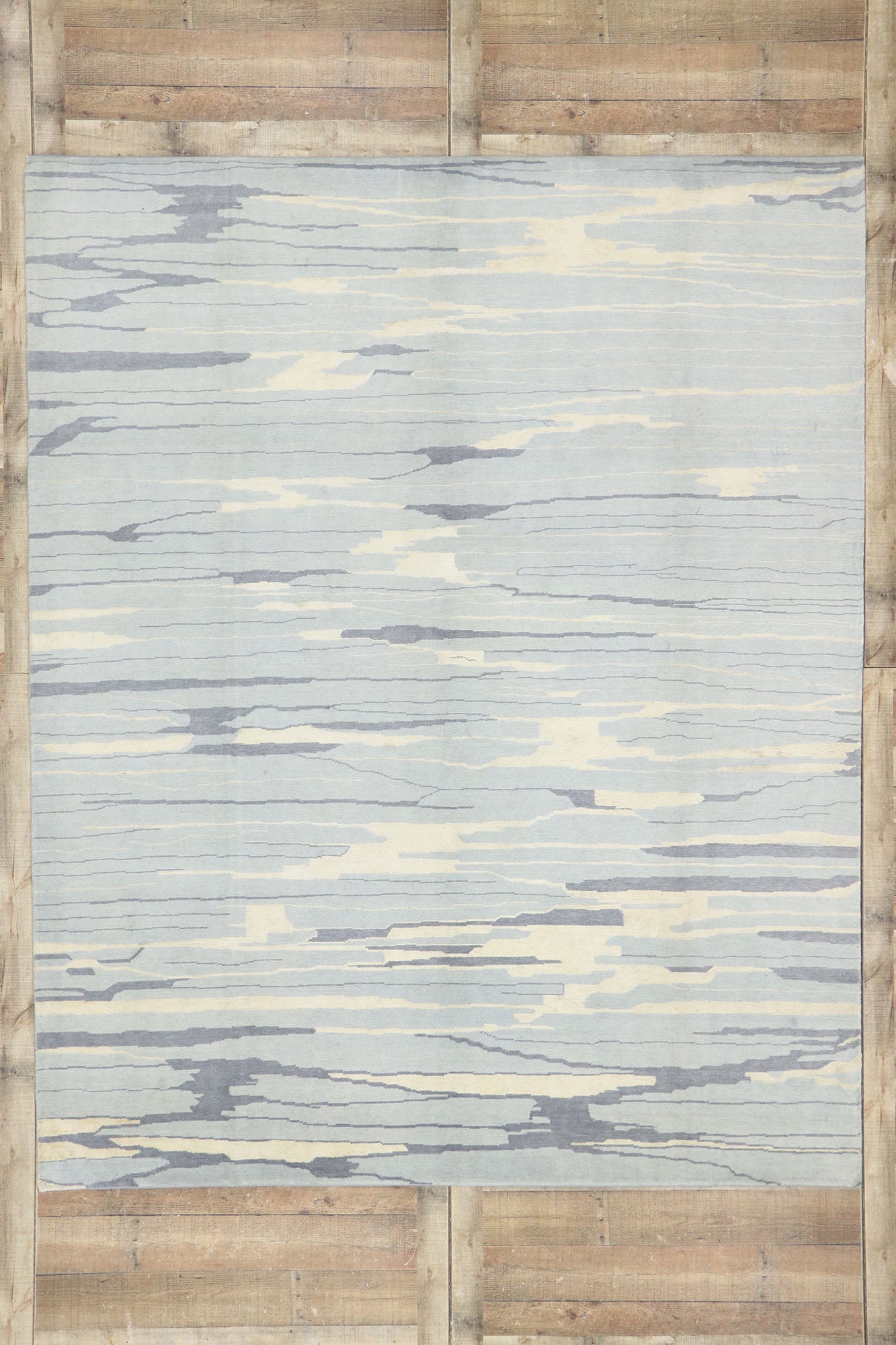 8 x 10 Contemporary Abstract Seaside Biophilic Rug 30232