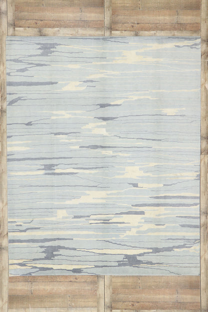 8 x 10 Contemporary Abstract Seaside Biophilic Rug 30232
