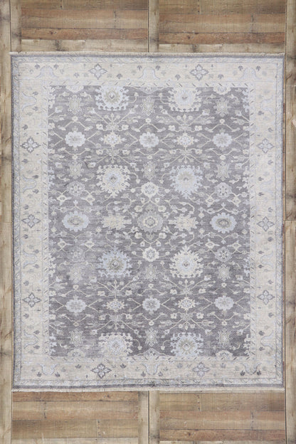 8 x 10 Transitional Oushak Silk Rug 30247