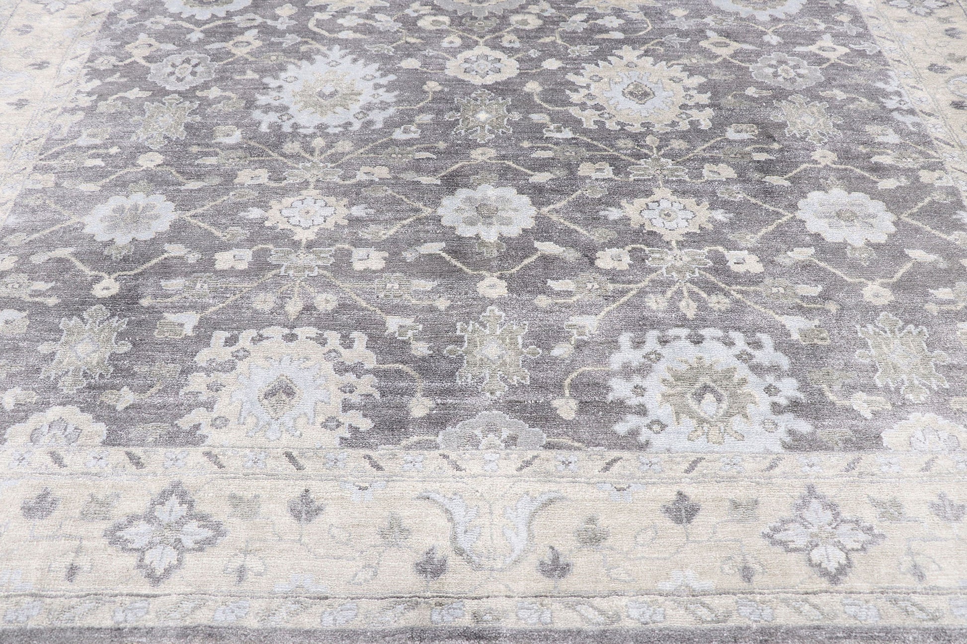 8 x 10 Transitional Oushak Silk Rug 30247