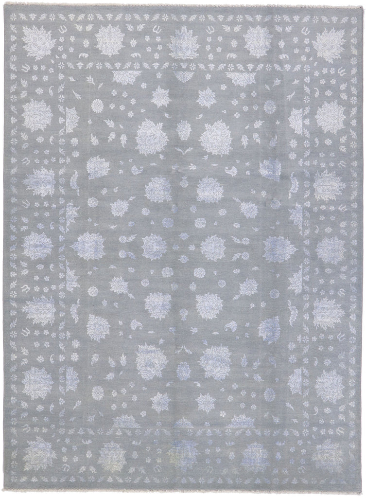 9 x 12 Wool and Silk Transitional Area Rug 30278