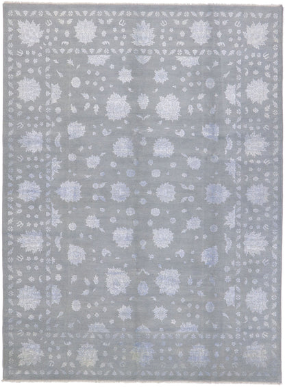 9 x 12 Wool and Silk Transitional Area Rug 30278