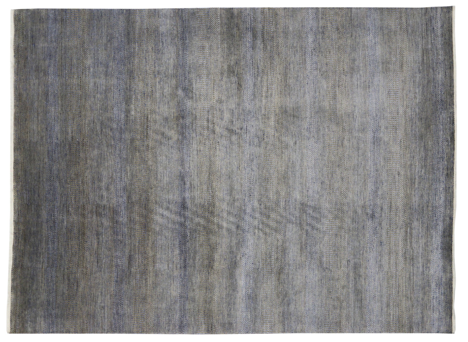9 x 12 Gray Transitional Wool and Silk Rug 30332