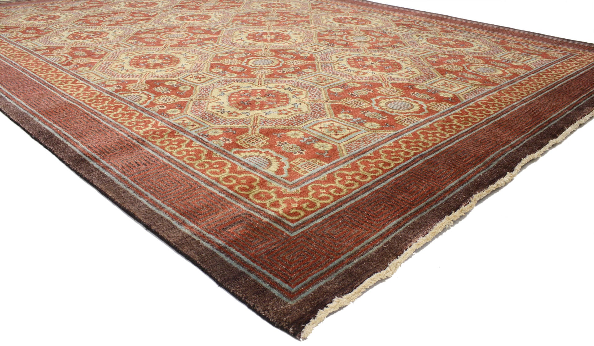 9 x 12 Contemporary Indian Khotan Style Rug 30351