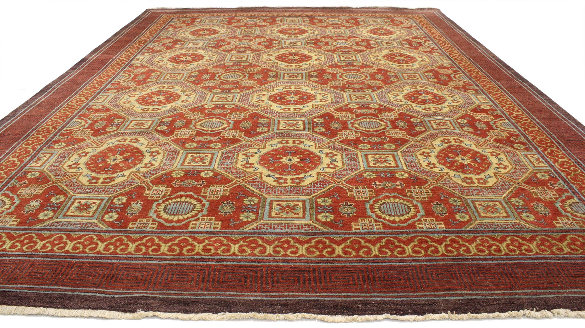 9 x 12 Contemporary Indian Khotan Style Rug 30351