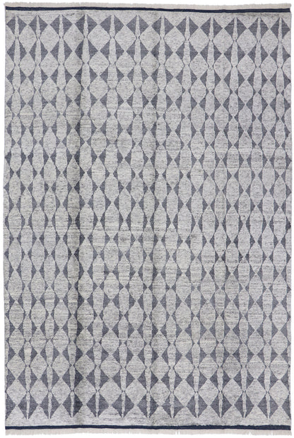 9 x 13 Gray Moroccan Rug 30354
