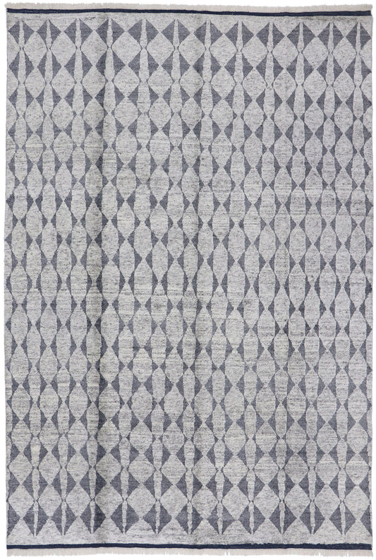 9 x 13 Gray Moroccan Rug 30354
