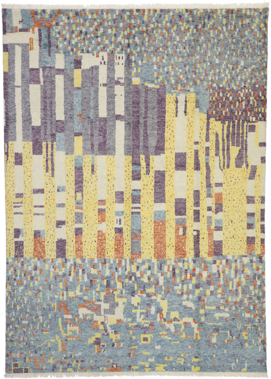 10 x 14 Color Block Moroccan Rug 30356