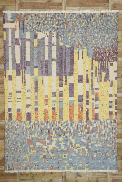 10 x 14 Color Block Moroccan Rug 30356