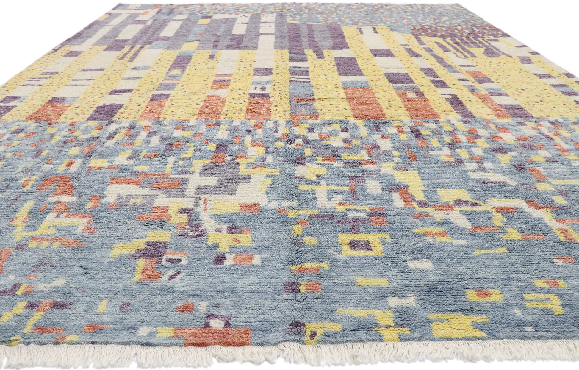 10 x 14 Color Block Moroccan Rug 30356