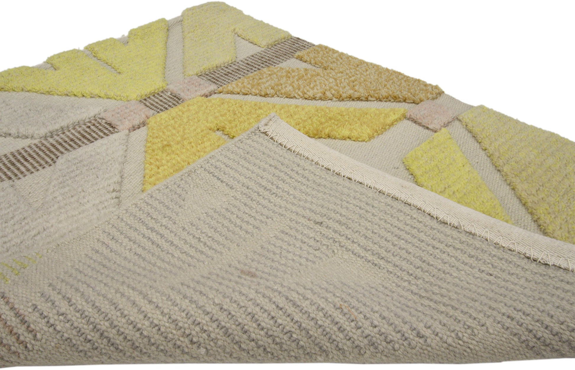 3 x 3 Modern High-Low Wagireh Rug 30391