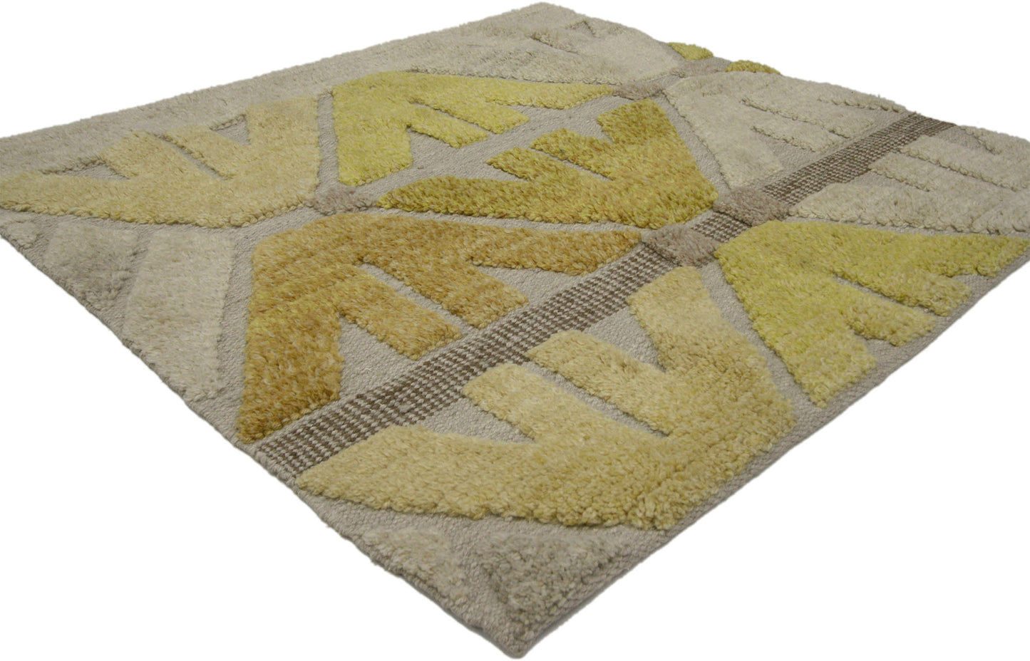 3 x 3 Modern High-Low Wagireh Rug 30393