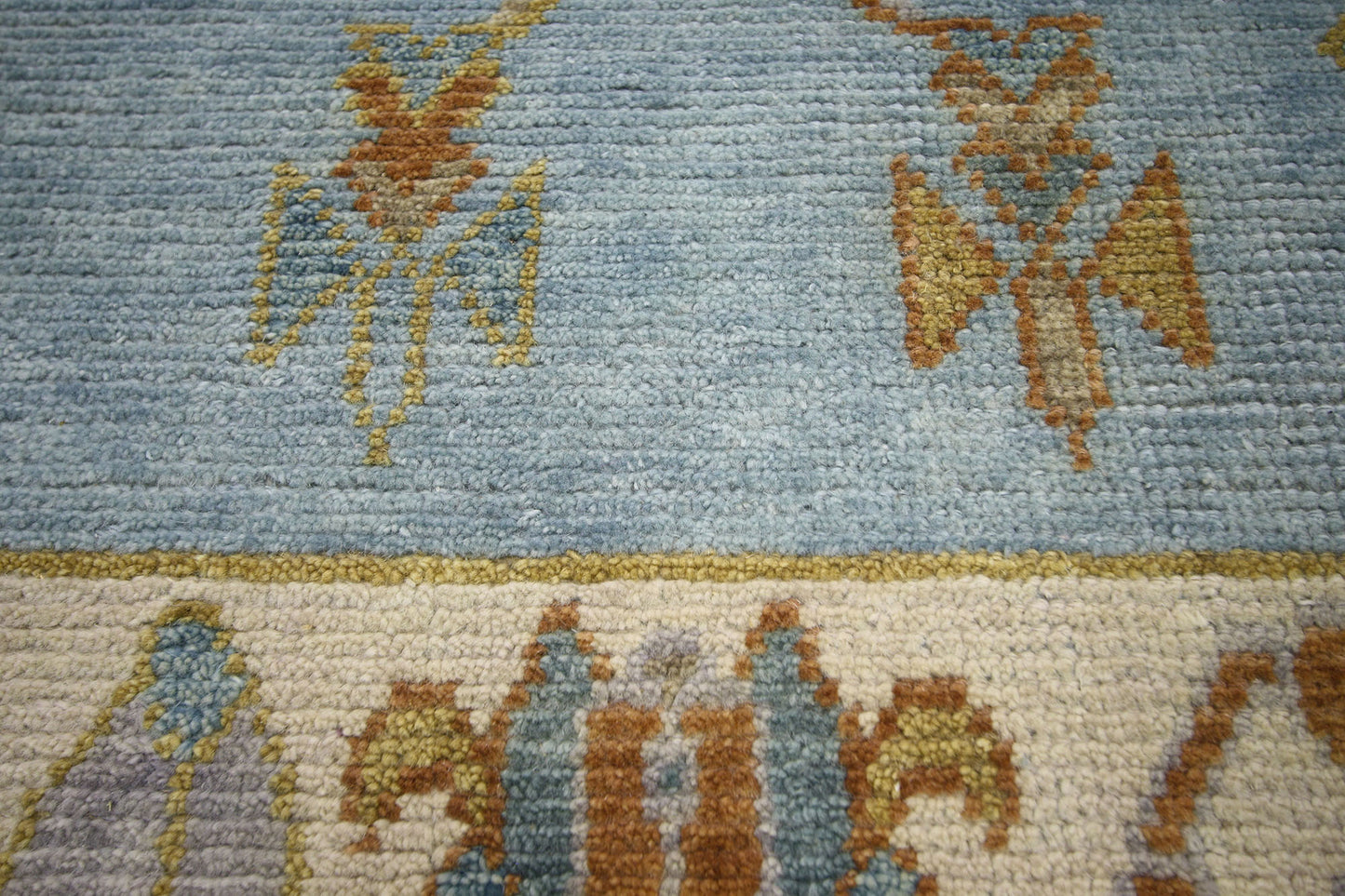 6 x 7 Contemporary Blue Oushak Rug 30402