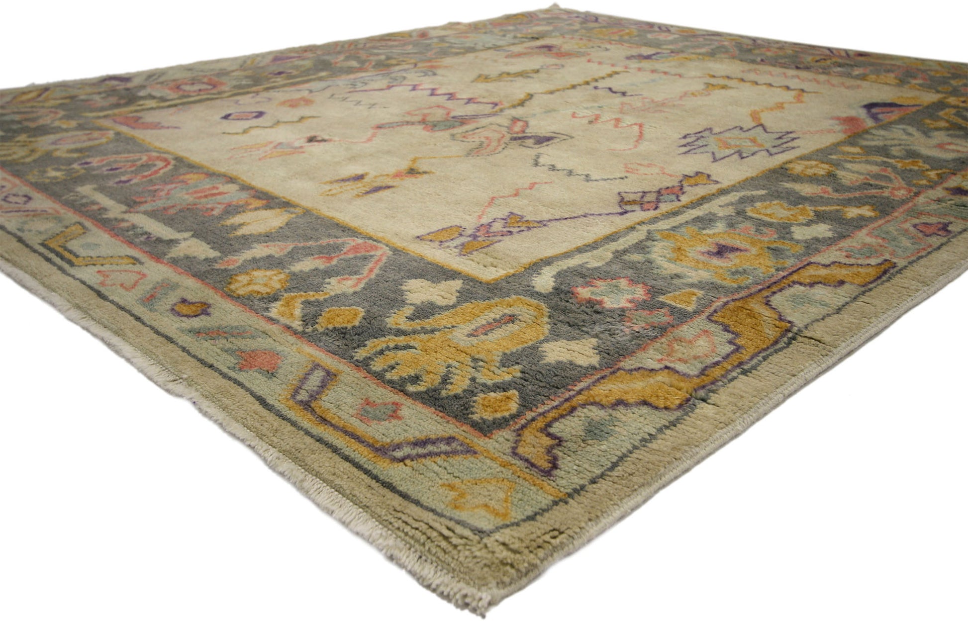 6 x 7 Contemporary Turkish Oushak Rug 30403