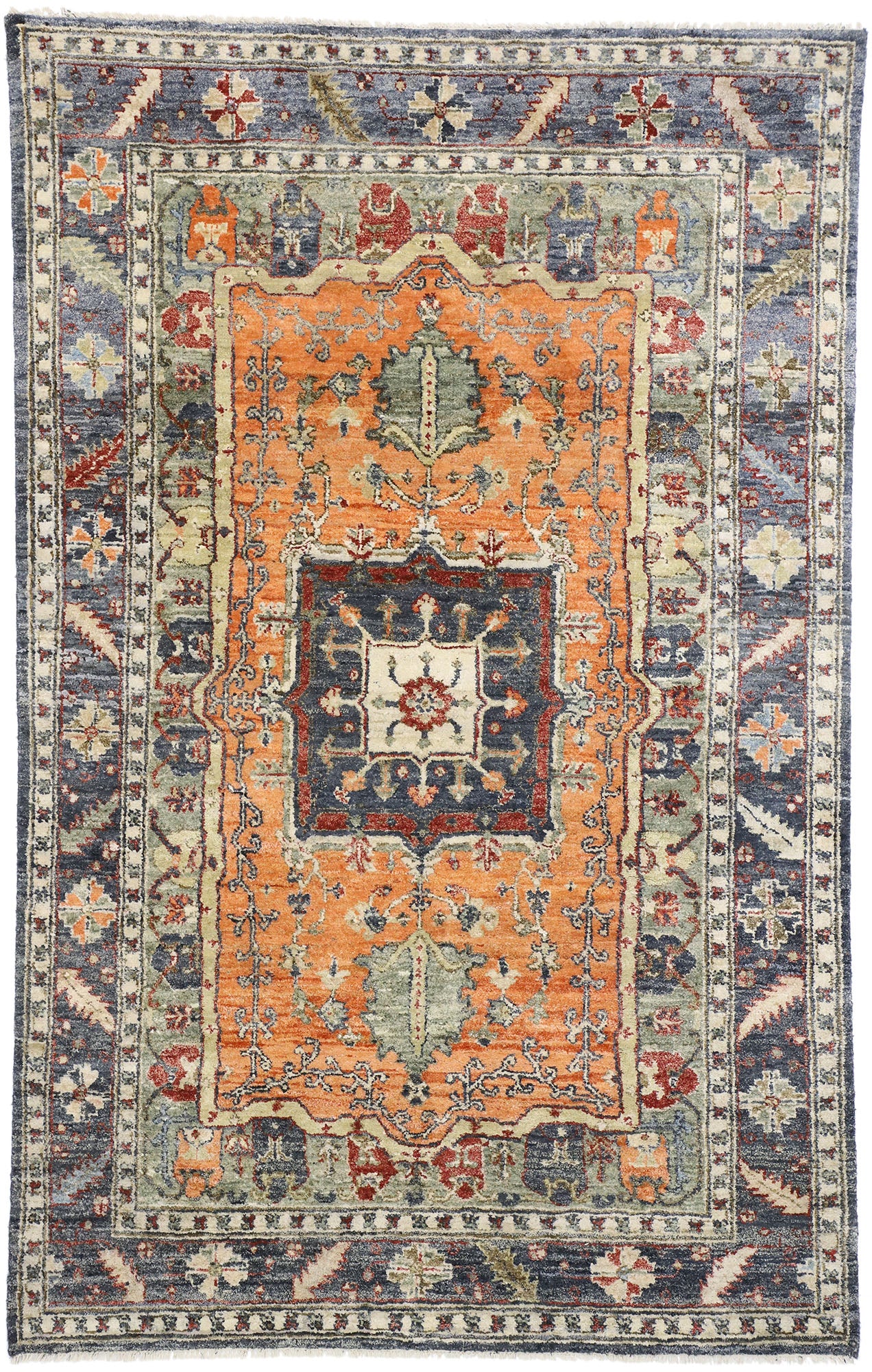 6 x 9 Modern Indian Silk Rug 30470