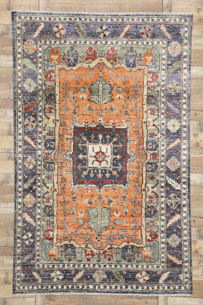 6 x 9 Modern Indian Silk Rug 30470
