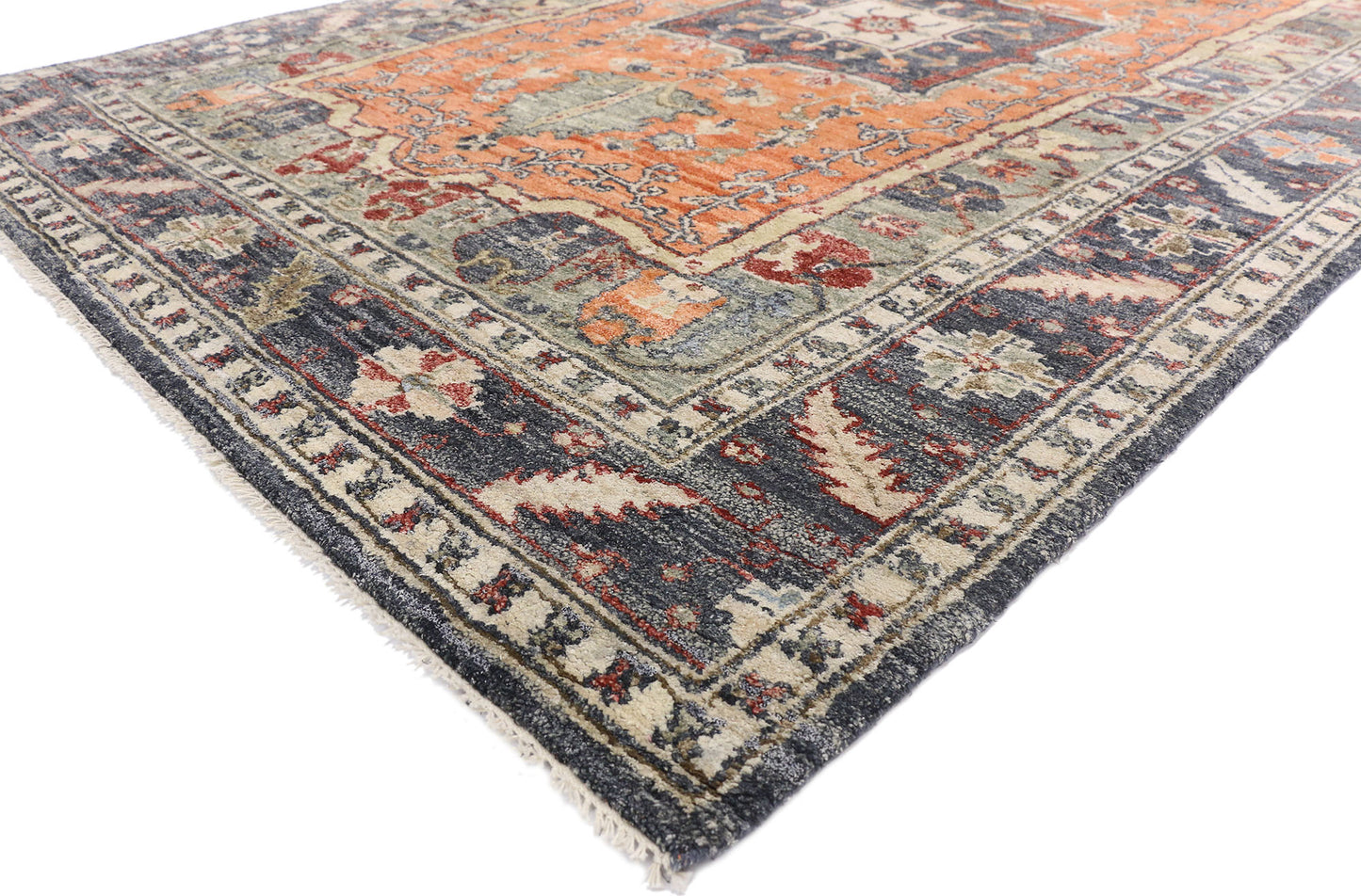 6 x 9 Modern Indian Silk Rug 30470