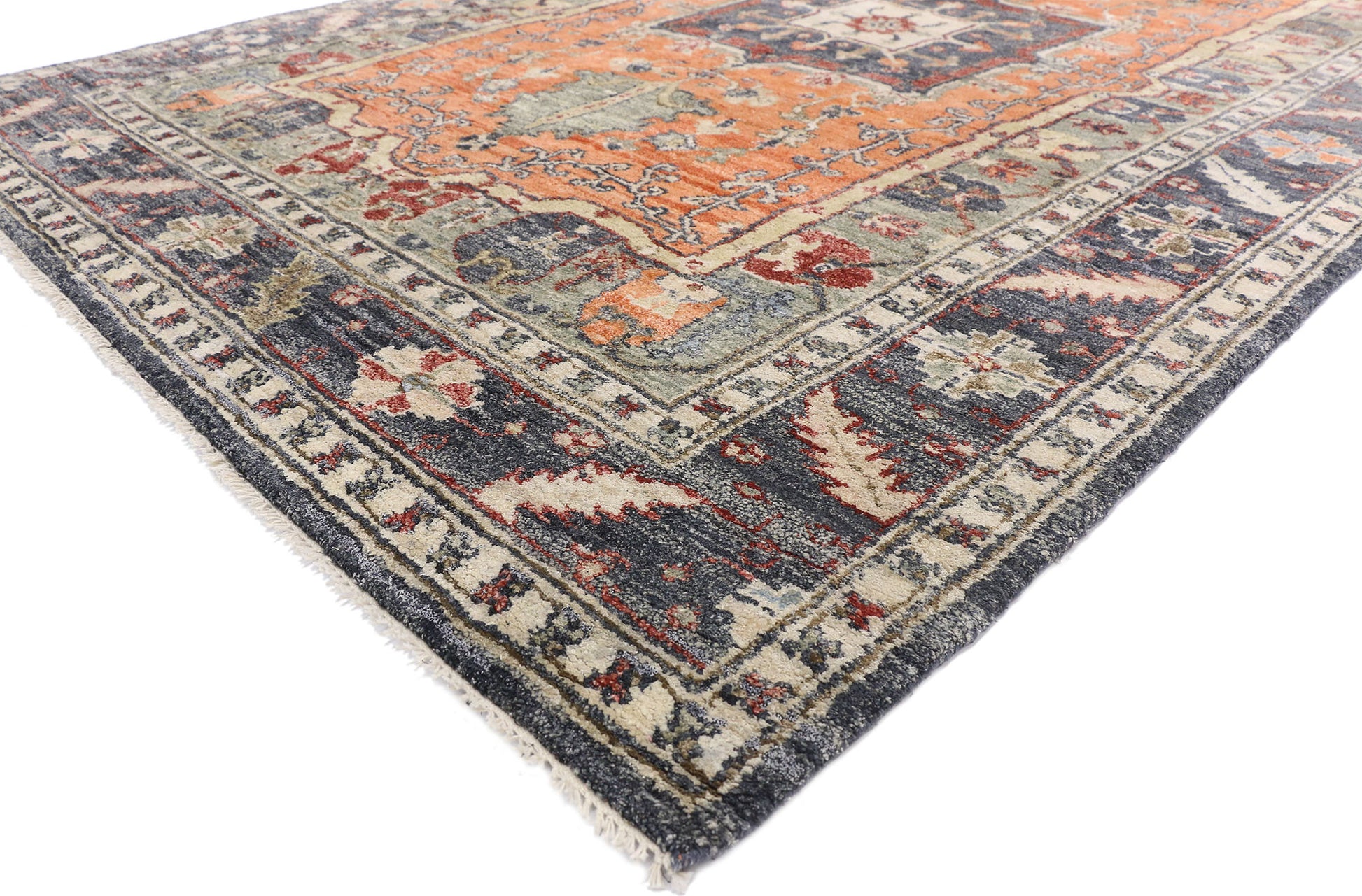 6 x 9 Modern Indian Silk Rug 30470