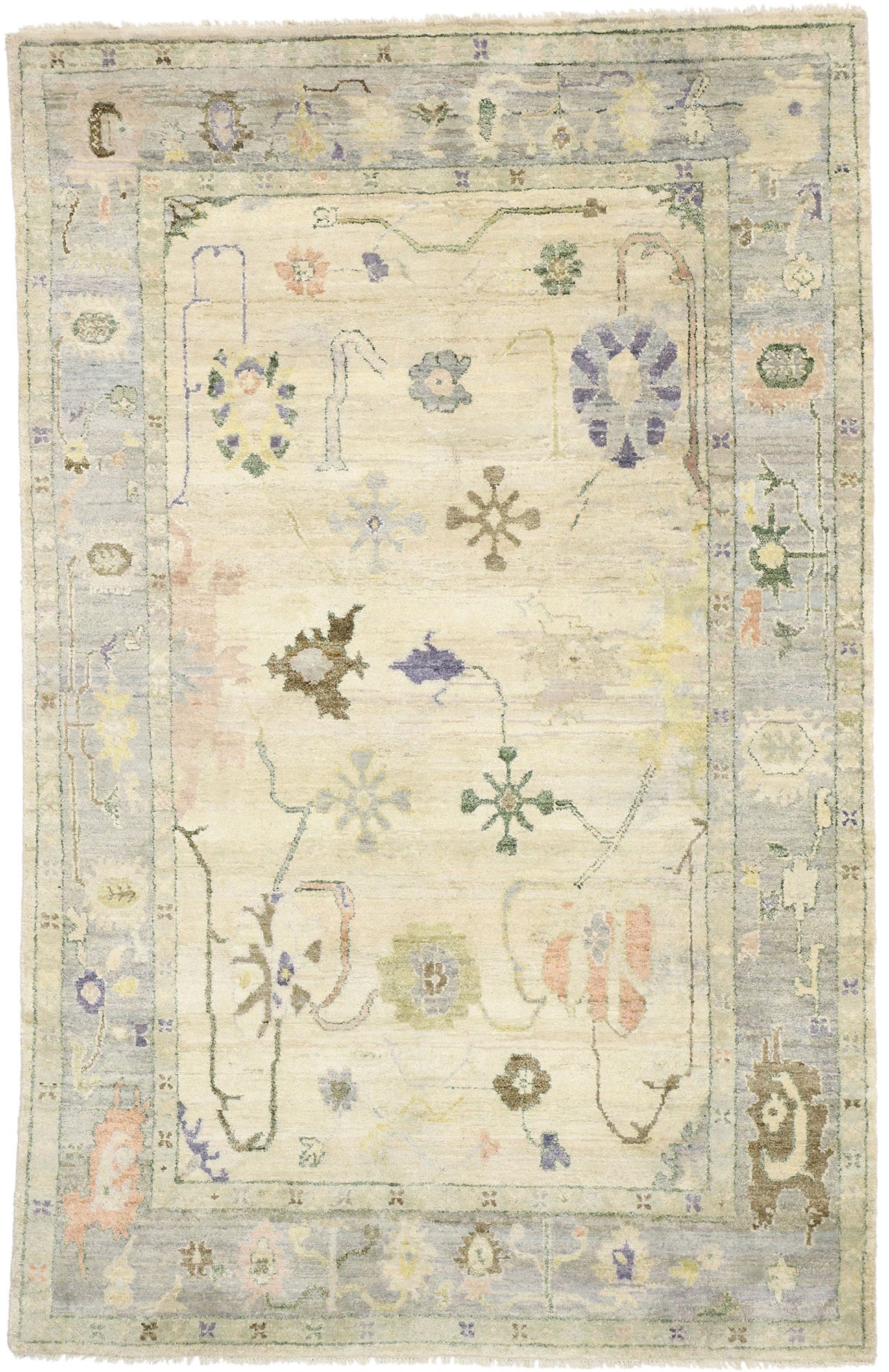 6 x 9 Silk Oushak Rug 30471