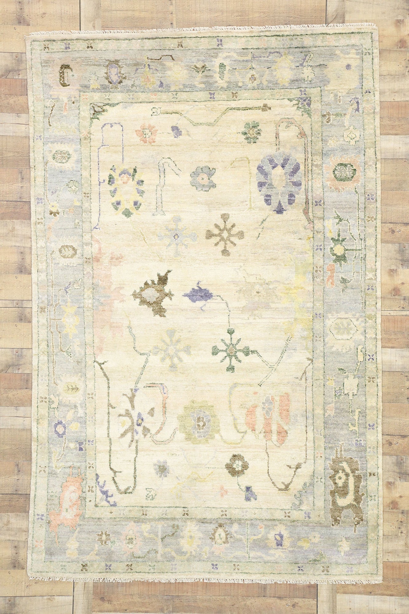 6 x 9 Silk Oushak Rug 30471