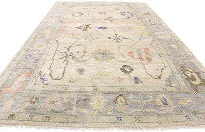 6 x 9 Silk Oushak Rug 30471