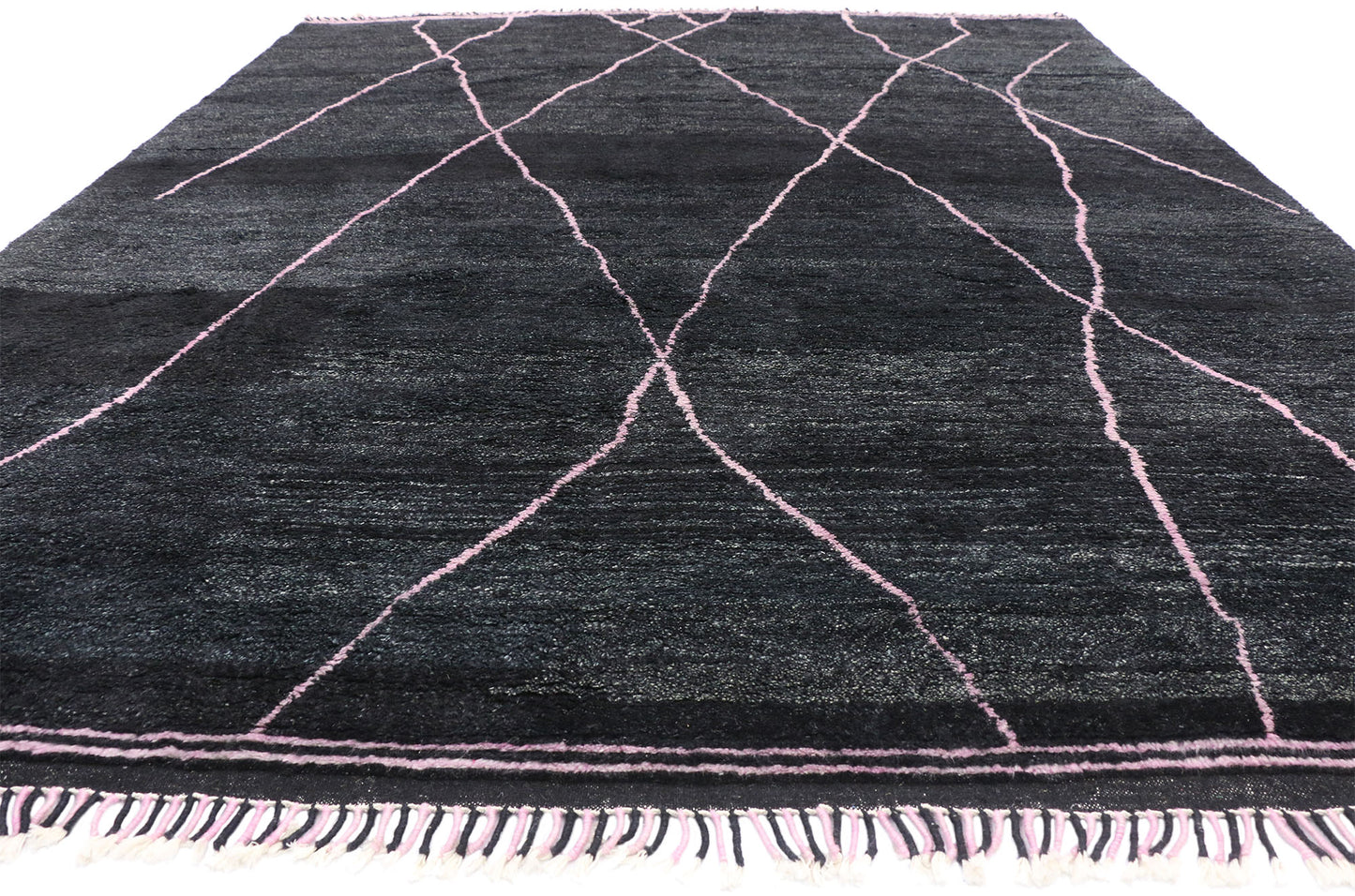 8 x 10 Modern Black Moroccan Rug 30479