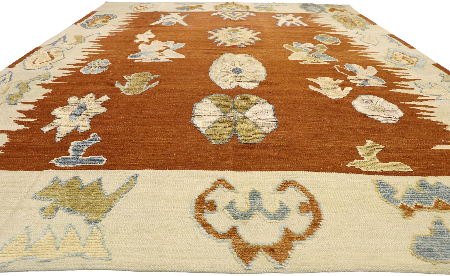 10 x 13 Contemporary Oushak Souf Rug 30519